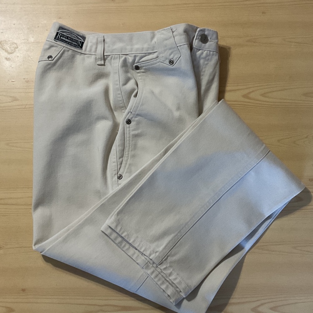 Vintage Rocky Mountain Jeans with Side Button Accents Size 11/12 inseam 36”